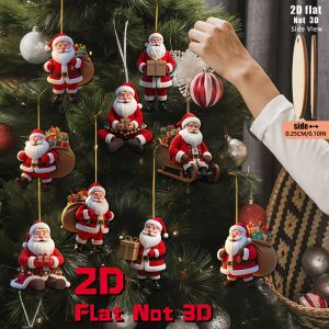 9pcs Set of Kind and Jolly Santa Claus Series