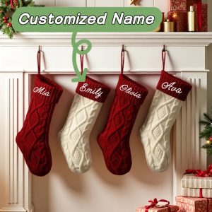 Custom Embroidered Name Christmas Stocking Decoration