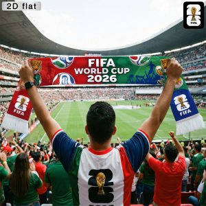 2026 FIFA World Cup Spectator Scarf (With Tassels)